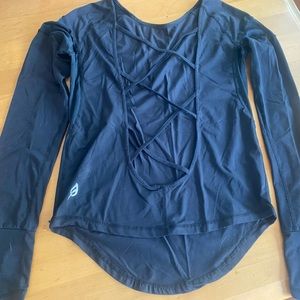 Ptula black long sleeve athletic top